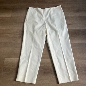 St. John White Cropped Pants
